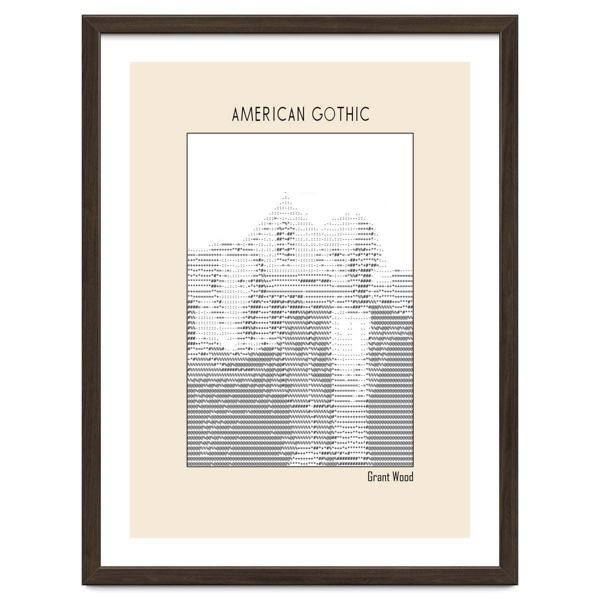 American Gothic – Grant Wood (ascii Art)