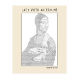 Lady With An Ermine – Leonardo Da Vinci Ascii Art (Print Only) thumbnail