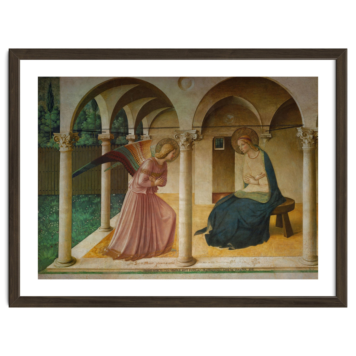 The Annunciation. Fresco in the former dormitory of the Dominican monastery San Marco, Florence.