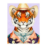 Tiger Portrait in Hat Wild Cowboy Fashion  (Print Only) thumbnail