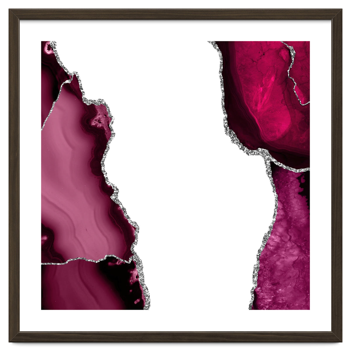 Burgundy & Silver Agate Texture 07