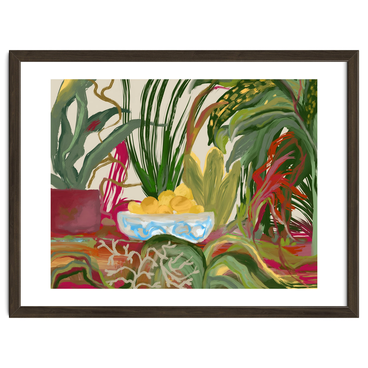 Tropical Table of Lemons still life expressionism oil