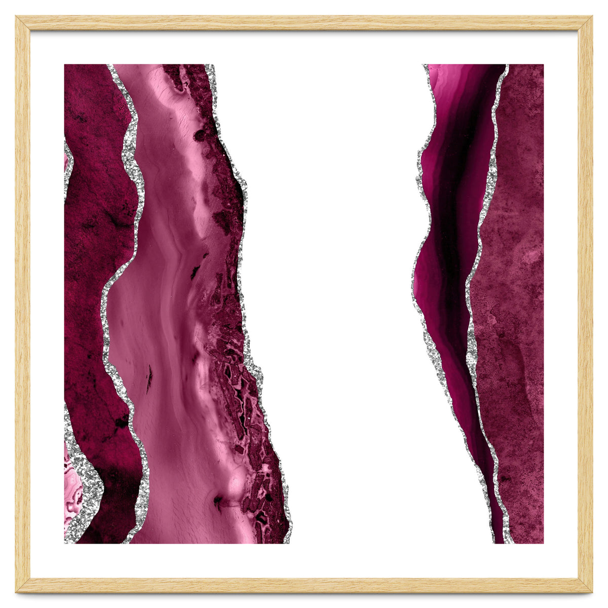 Burgundy & Silver Agate Texture 06