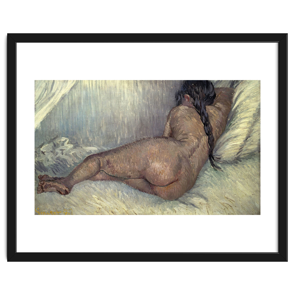 Dutch school. Naked woman. 1887. Oil on canvas (38 x 61 cm). Paris, private collection.
