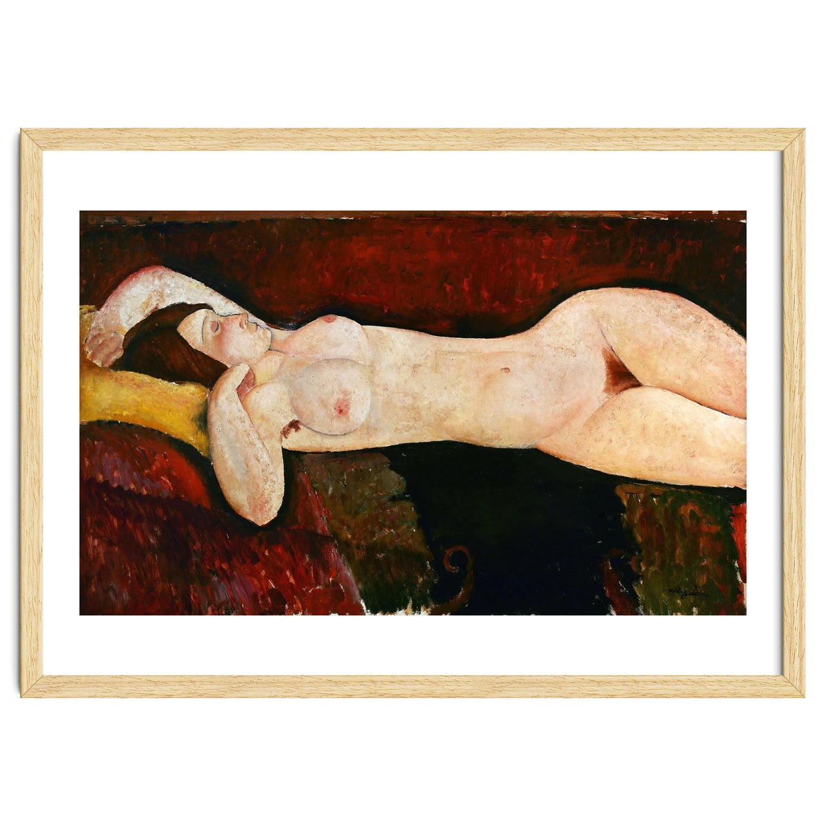 Amadeo Modigliani / 'Reclining Nude', c. 1919, Oil on canvas, 57 x 114 cm.