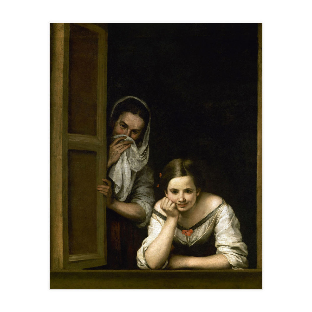 Bartolome Esteban Murillo:Two Women at a Window, c.1655/1660. National Gallery of Art Washington DC. (Print Only)