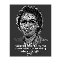 Rosa Parks  American Activist Legend in Scribble Art (Print Only)