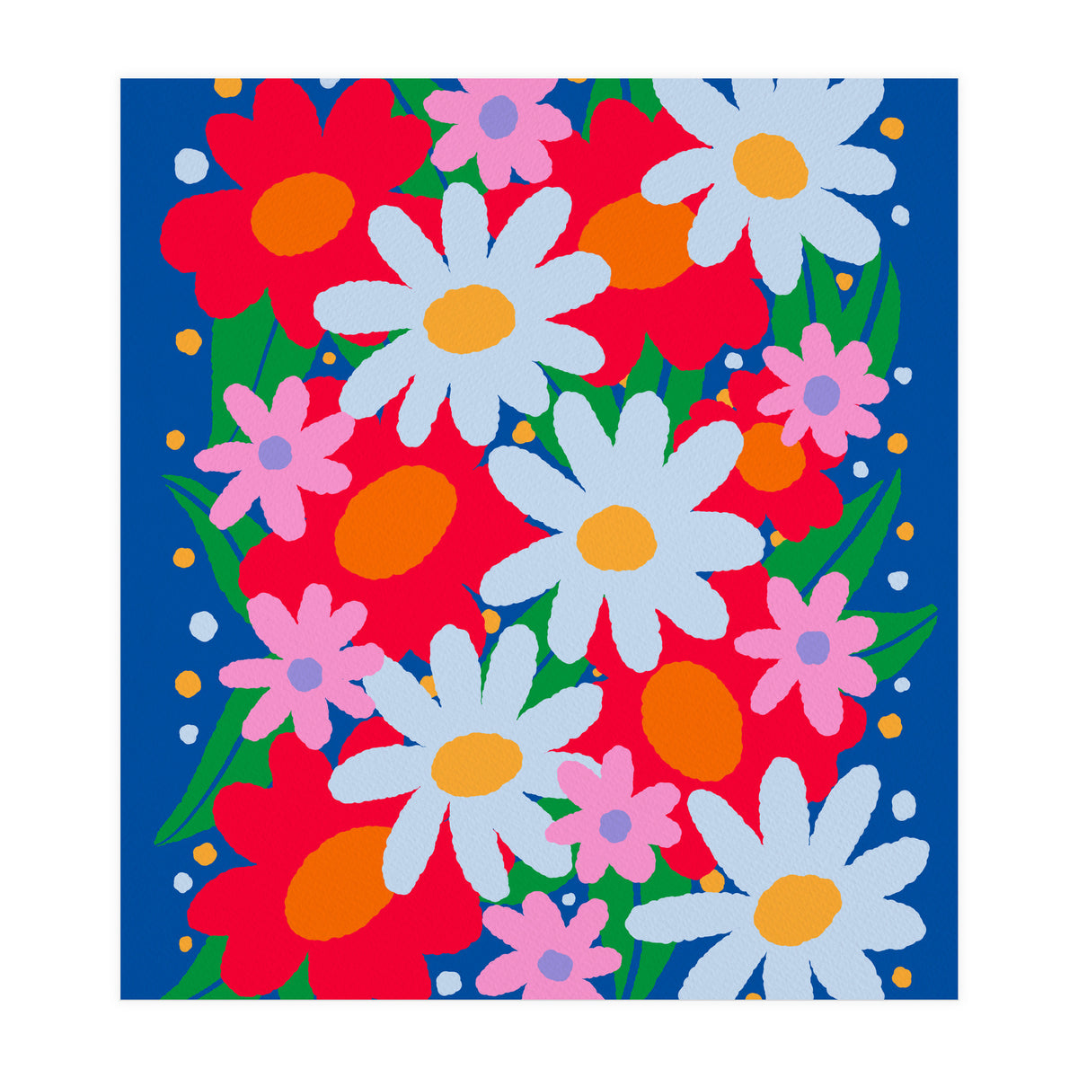 Bold Colourful Flowers (Print Only)