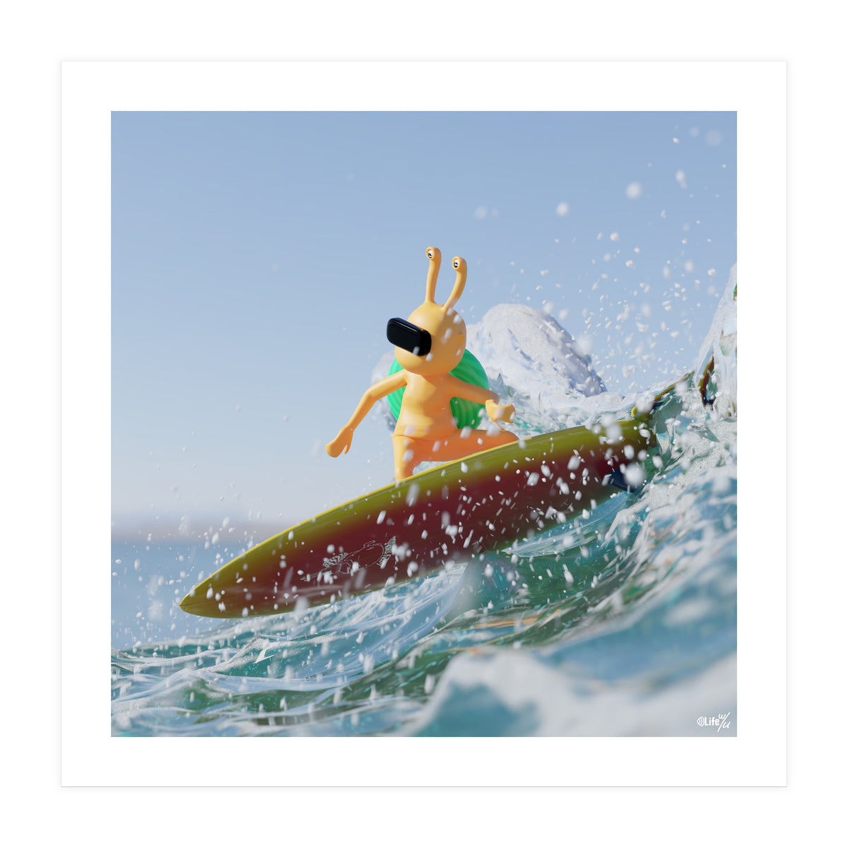 Surfing - angle #1 (Lwuba 042 Salt Proof Surfing 01) (Print Only)