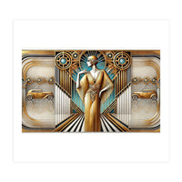 Gatsby Woman Art Deco Scene (Print Only)