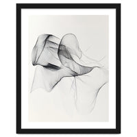 Abstract Black And White Flowing Lines Art