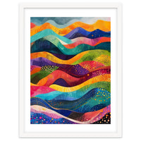 Abstract Rainbow Rolling Hills Landscape
