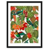 Tropical Parrots In Flower Jungle thumbnail