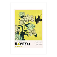 Katsushika Hokusai - Hydrangea and swallow (Print Only)