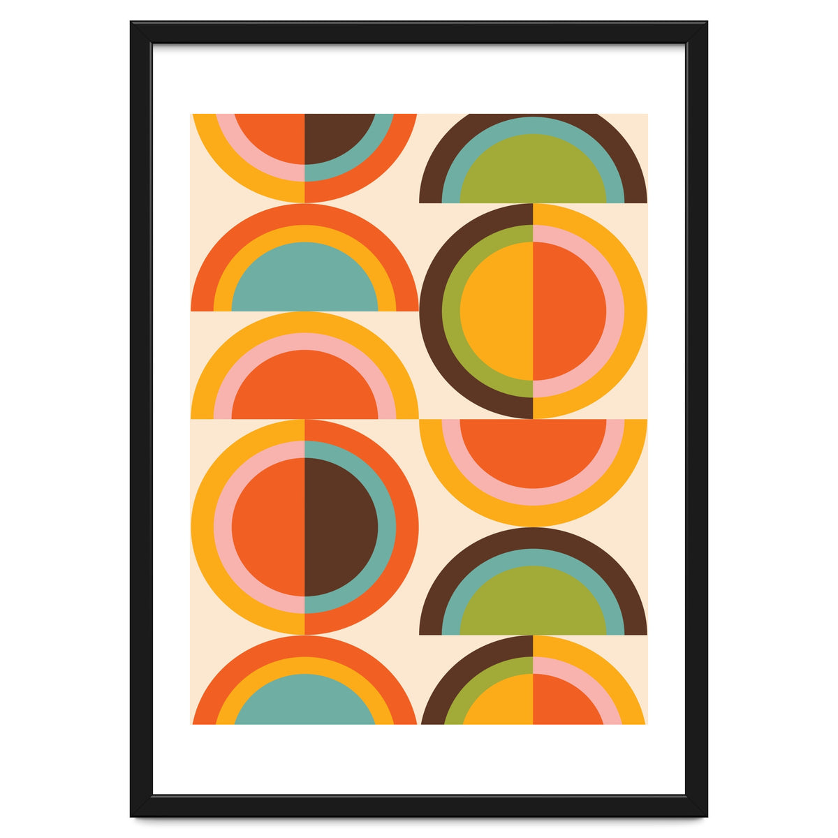 Bauhaus Geometric Rainbow
