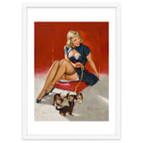 Pinup Sexy Girl Playing With Her Little Cats thumbnail