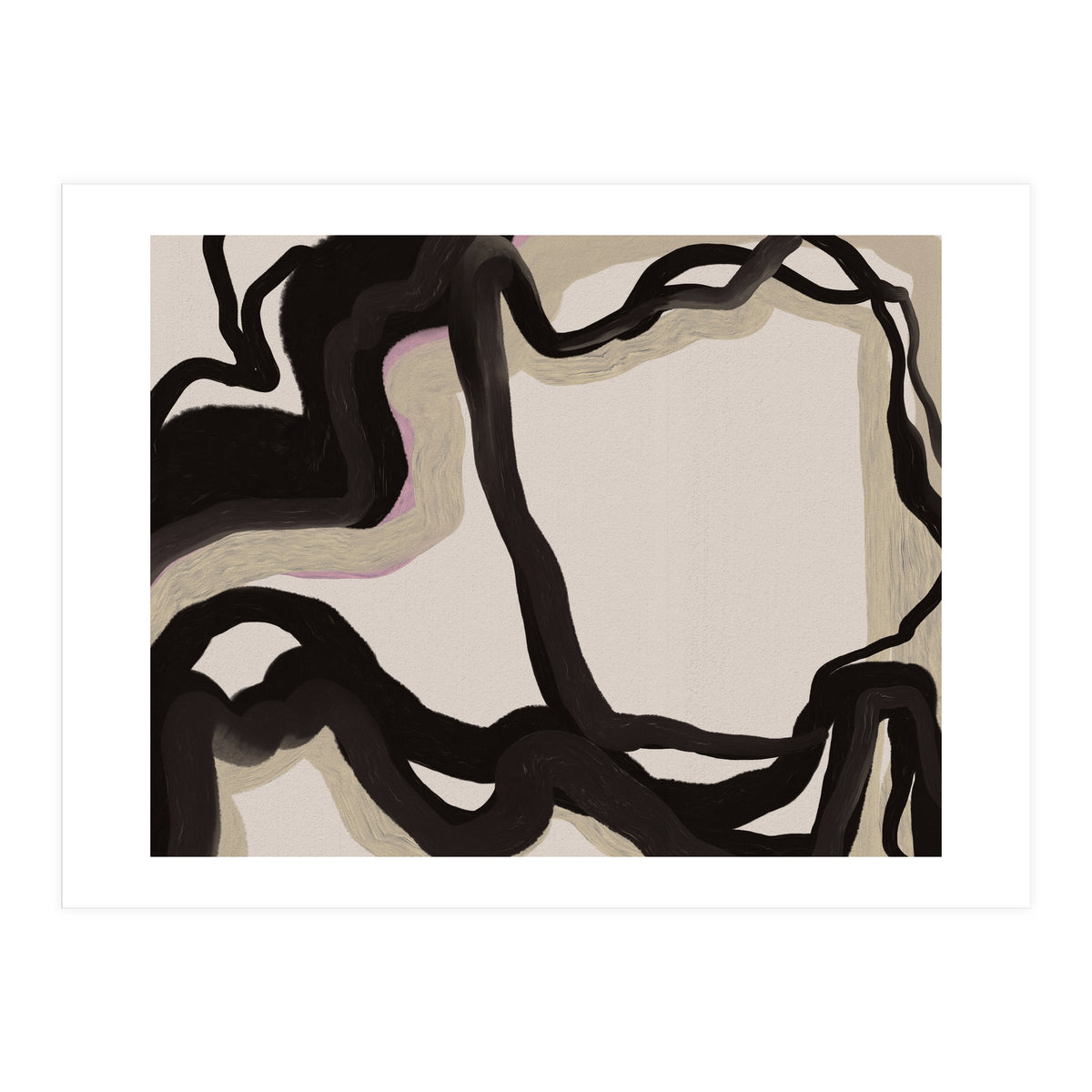 Time oil painting abstract (Print Only)