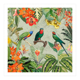 Exotic Parrots Jungle Landscape (Print Only) thumbnail