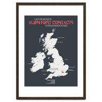 UK & Ireland Map of Alien First Contacts in Movies