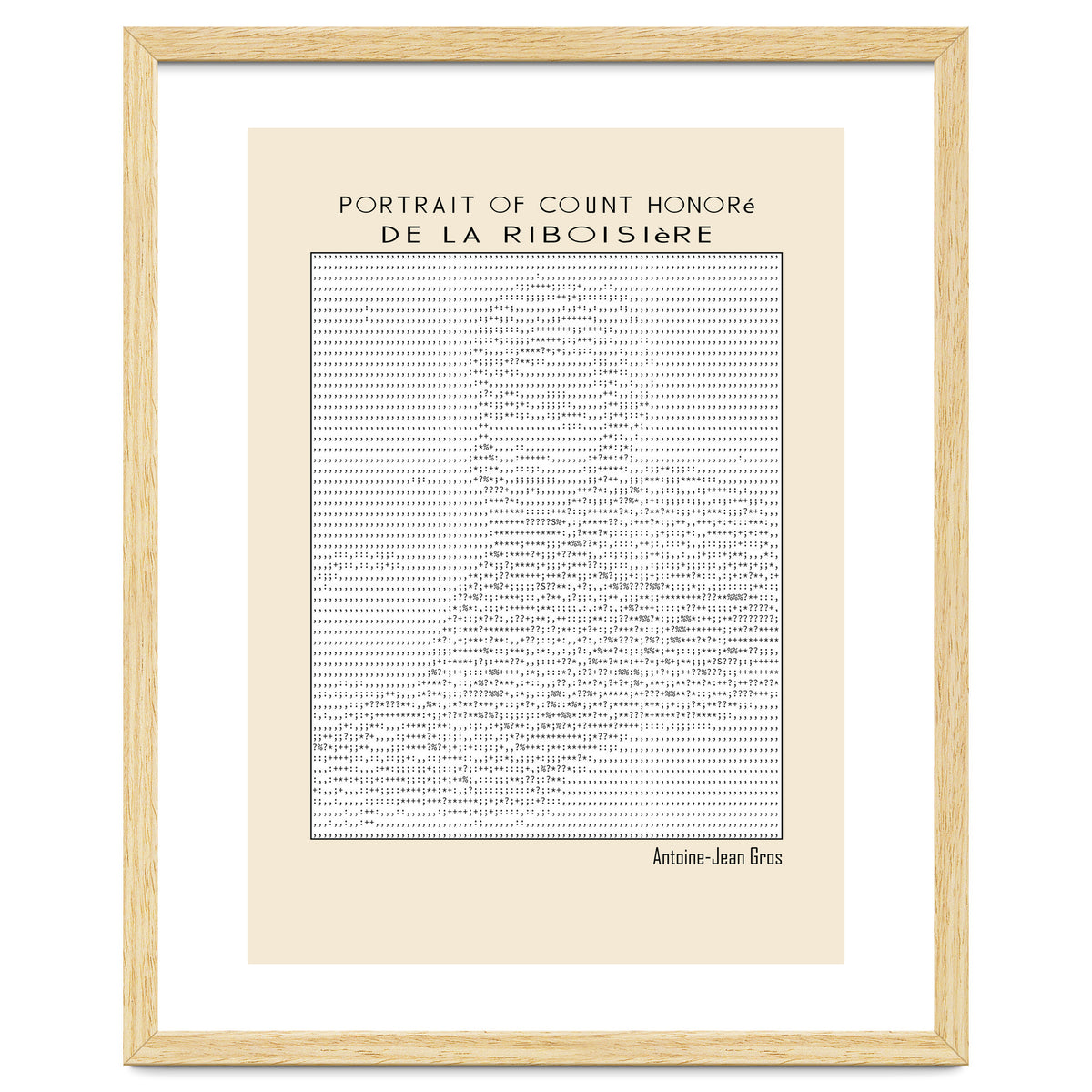 Portrait of Count Honoré de La Riboisière – Antoine-Jean Gros (ascii art)