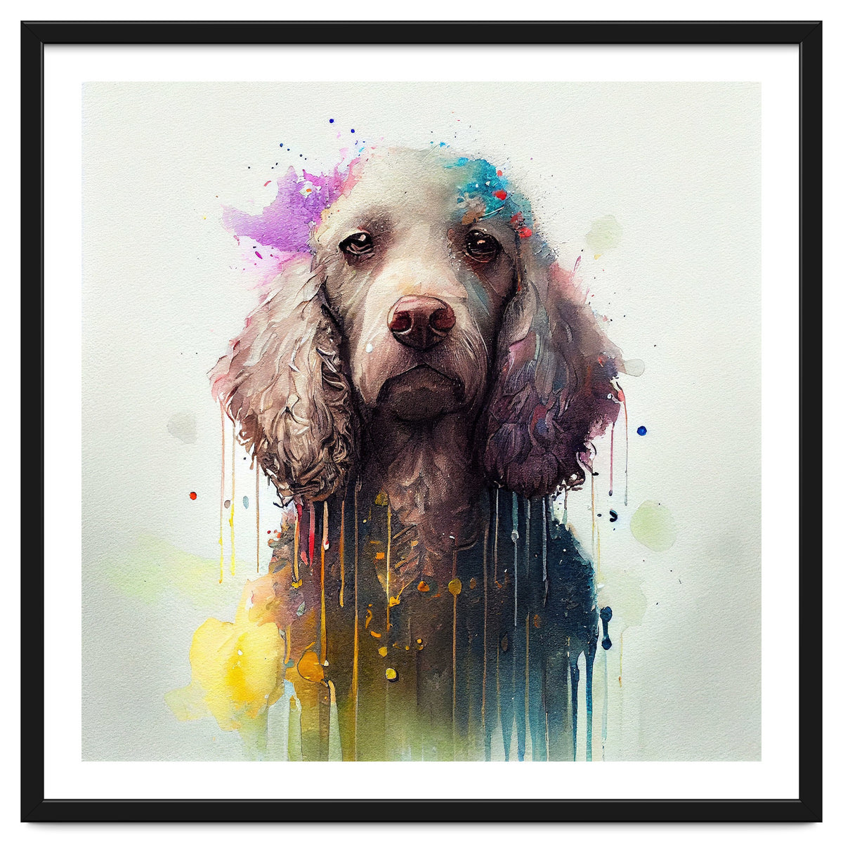 Watercolor Poodle Dog