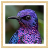 Vibrant Purple Bird With Water Droplets thumbnail