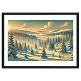 Vintage Finland, Lapland Winter Forest Poster thumbnail