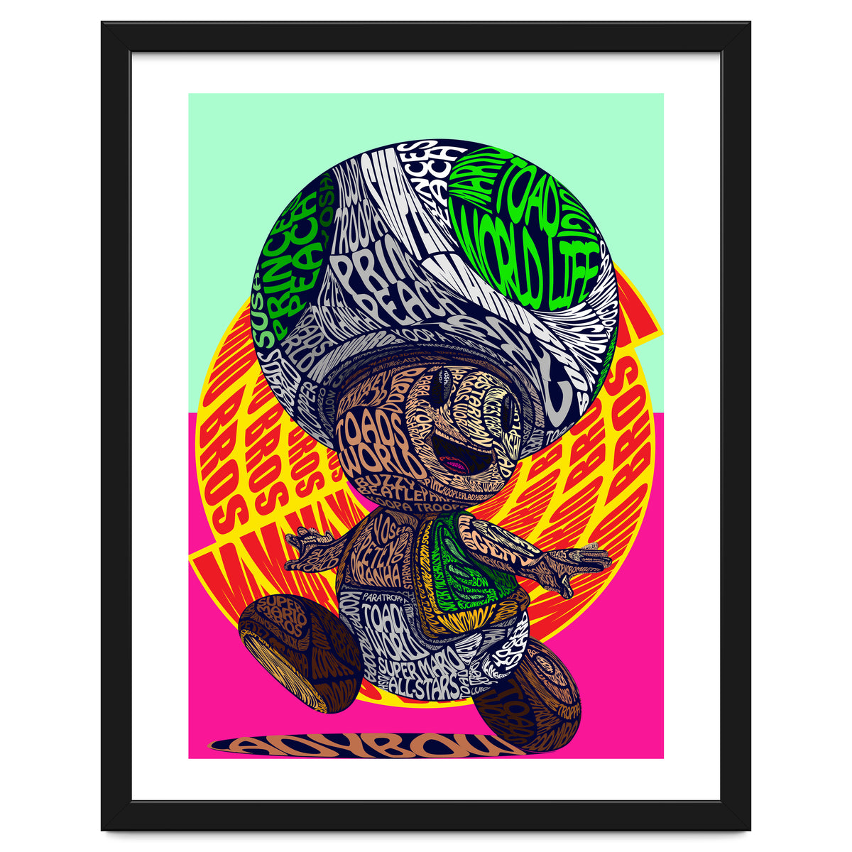 Toad Mushroom Cartoon Pop Art