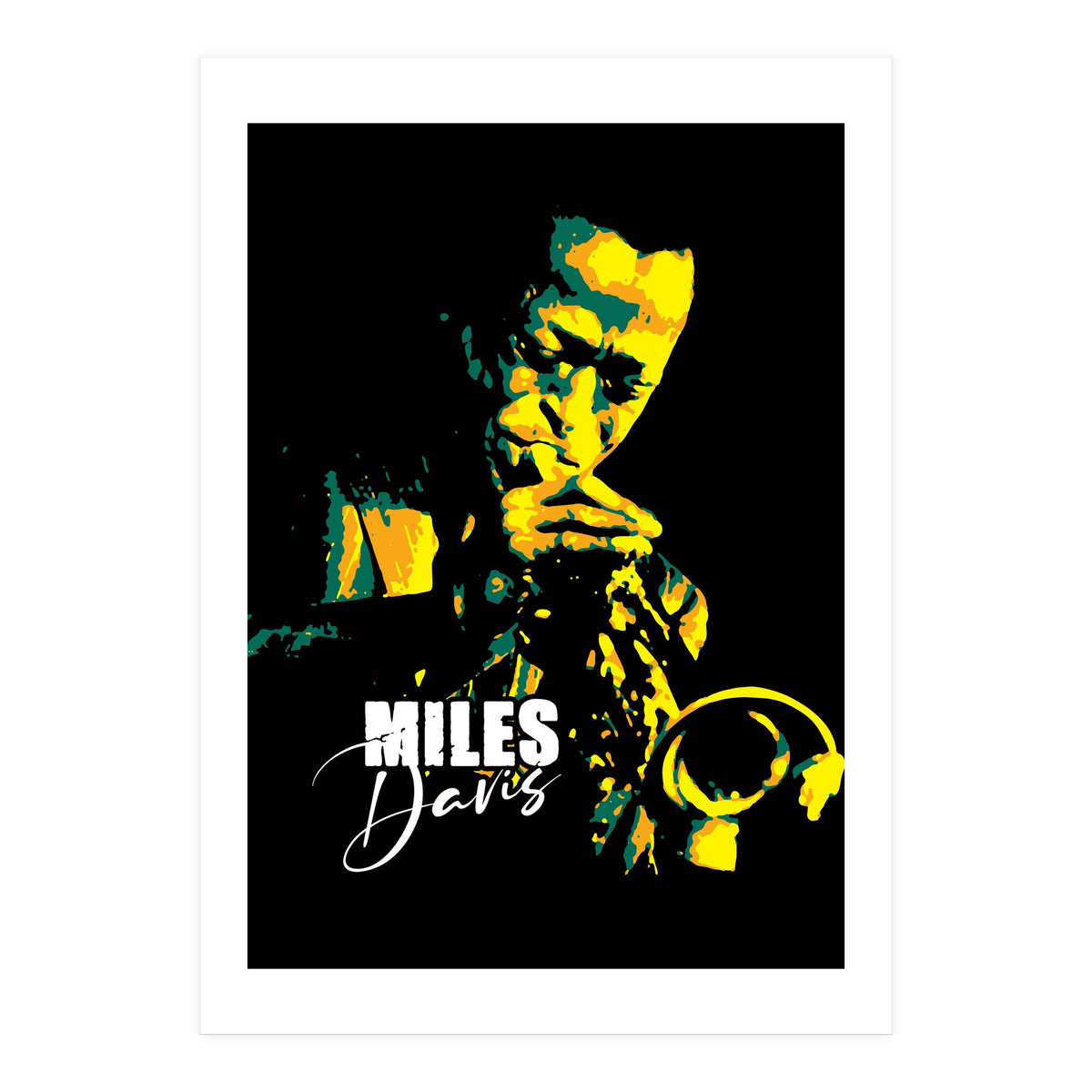 Miles Davis American Jazz Trumpeter (Print Only)
