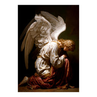 Kneeling Down Angel Renaissance inspired Religious Art (Print Only)