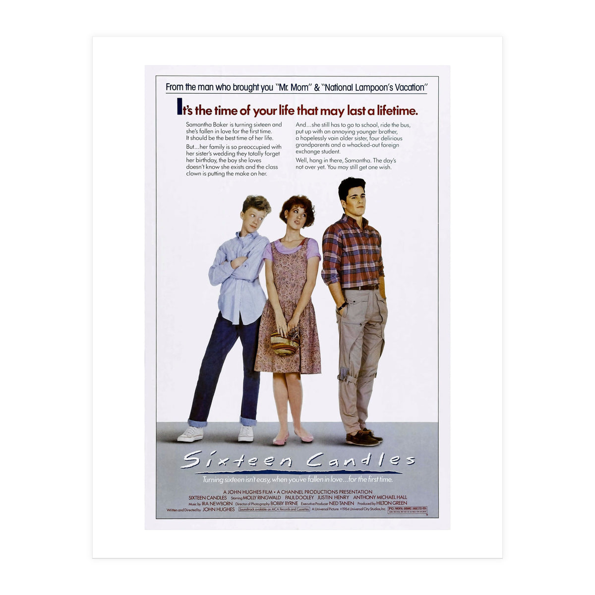 SIXTEEN CANDLES (1984), directed by JOHN HUGHES. (Print Only)