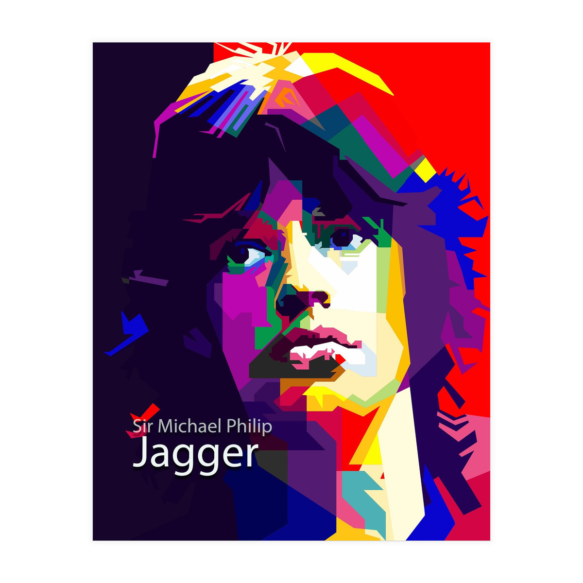 Sir Michael Philip Jagger Pop Art Wpap (Print Only)