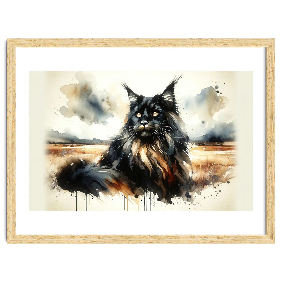 Mystical Black Cat In The Wild