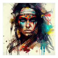 Powerful American Native Woman #2 (Print Only)