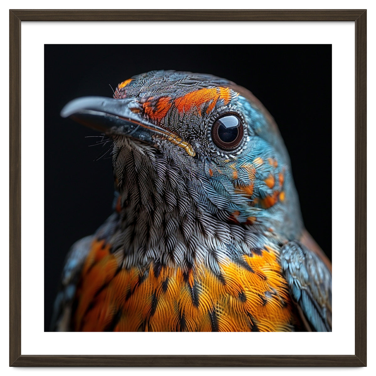 Close Up Of A Colorful Exotic Bird Head