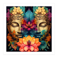 Twin Lotus Buddha Portrait (Print Only)