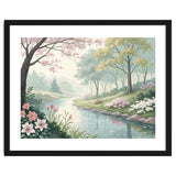 Springtime Blossoms: A Serene Garden Stream thumbnail