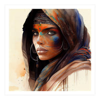 Watercolor Tuareg Woman #9 (Print Only)