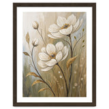 Elegant White Anemone Floral Oil Painting thumbnail