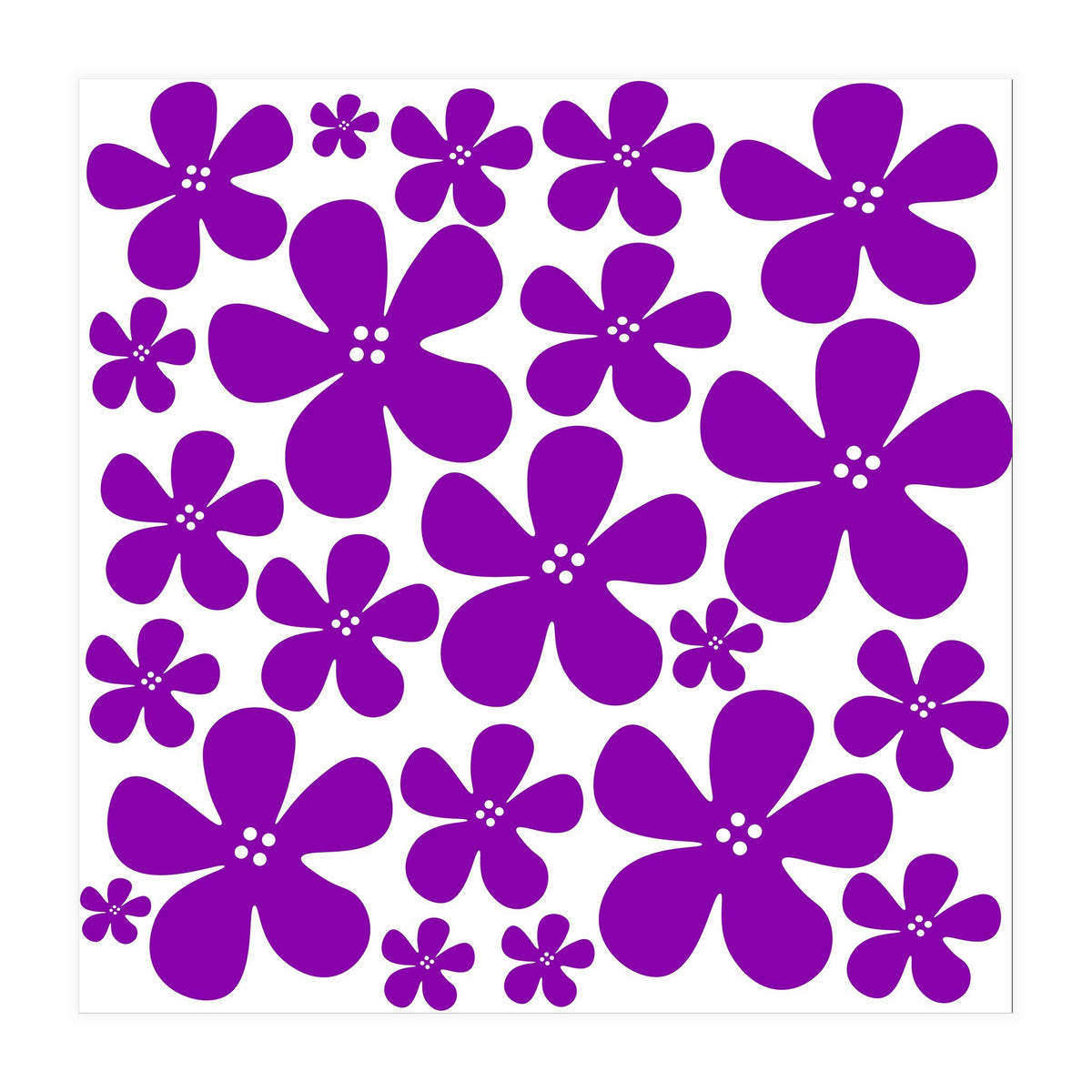 Purple Flowers Pattern (Print Only)