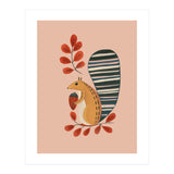 Squirrel In A Pink Autumn (Print Only) thumbnail