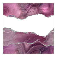 Mauve & Silver Agate Texture 08  (Print Only)
