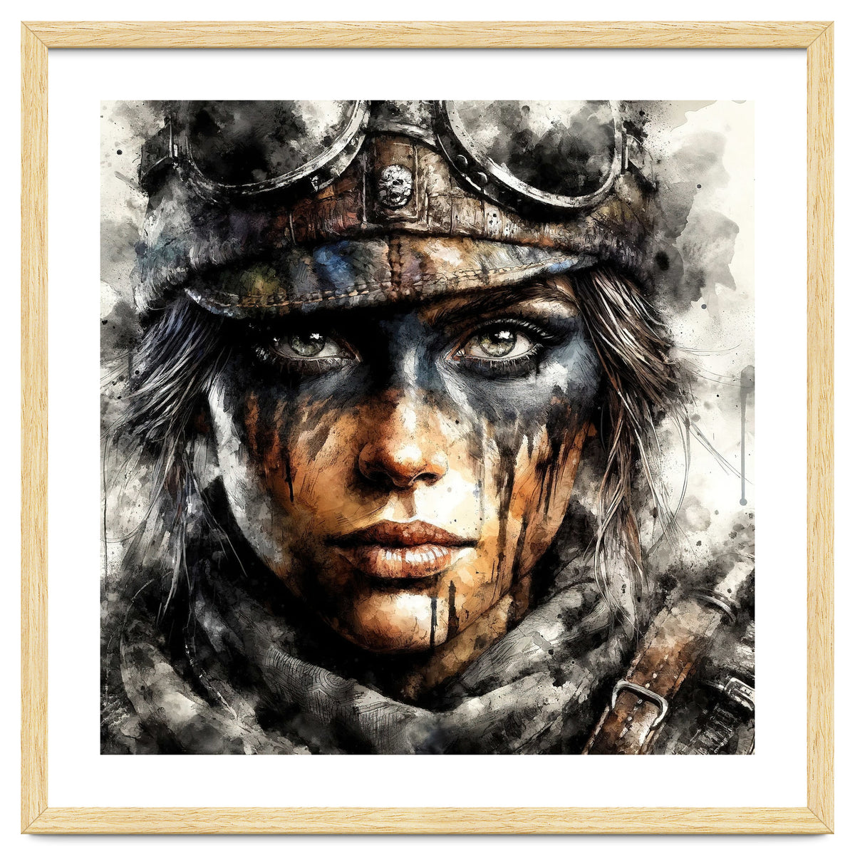 Warrior Woman With Aviator Goggles
