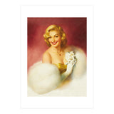 Smiling Lady In White Dress (Print Only) thumbnail