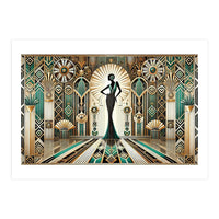 Art Deco Glamour Woman (Print Only)