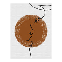 Abstract Brown and Black Lines (Print Only)