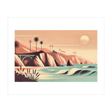 Vintage California, Coastline Poster (Print Only) thumbnail