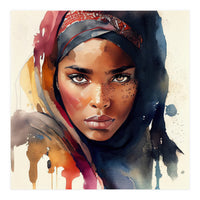 Watercolor Tuareg Woman #7 (Print Only)