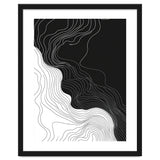 Abstract Black And White Wavy Lines Flowing thumbnail