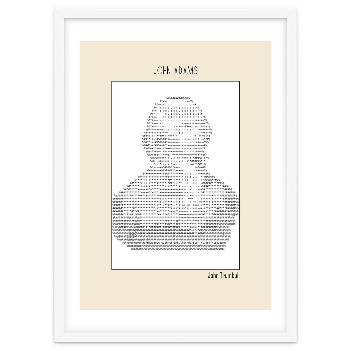 John Adams – John Trumbull (ascii Art)